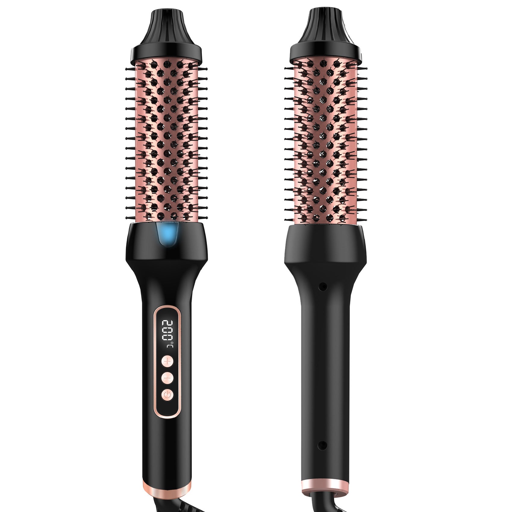 Curling Iron Brush for Blowout Look, 9 Heat Temps Hot Ionic Curling Iron 1 1/2 Inch Dual Voltage for Traveling