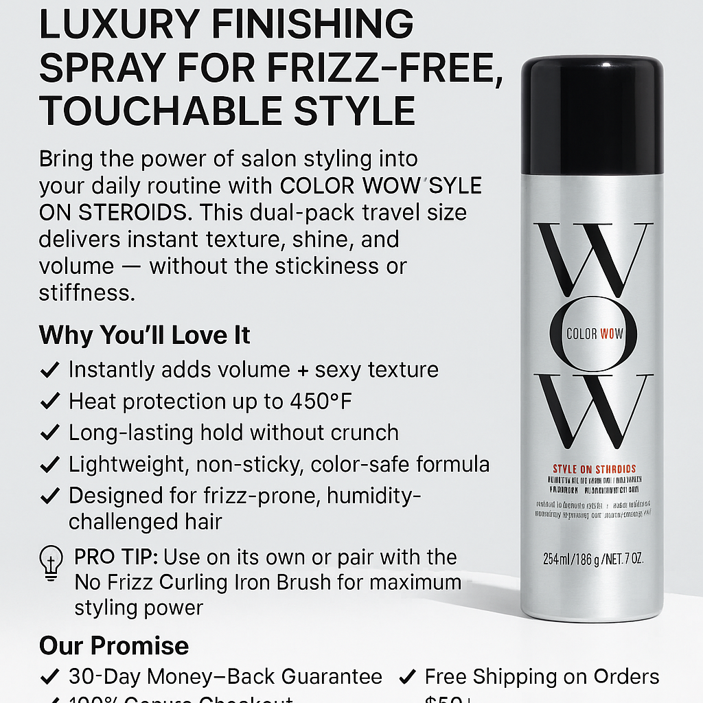 Boost Volume, Lock Out Frizz, and Hold Styles All Day.
