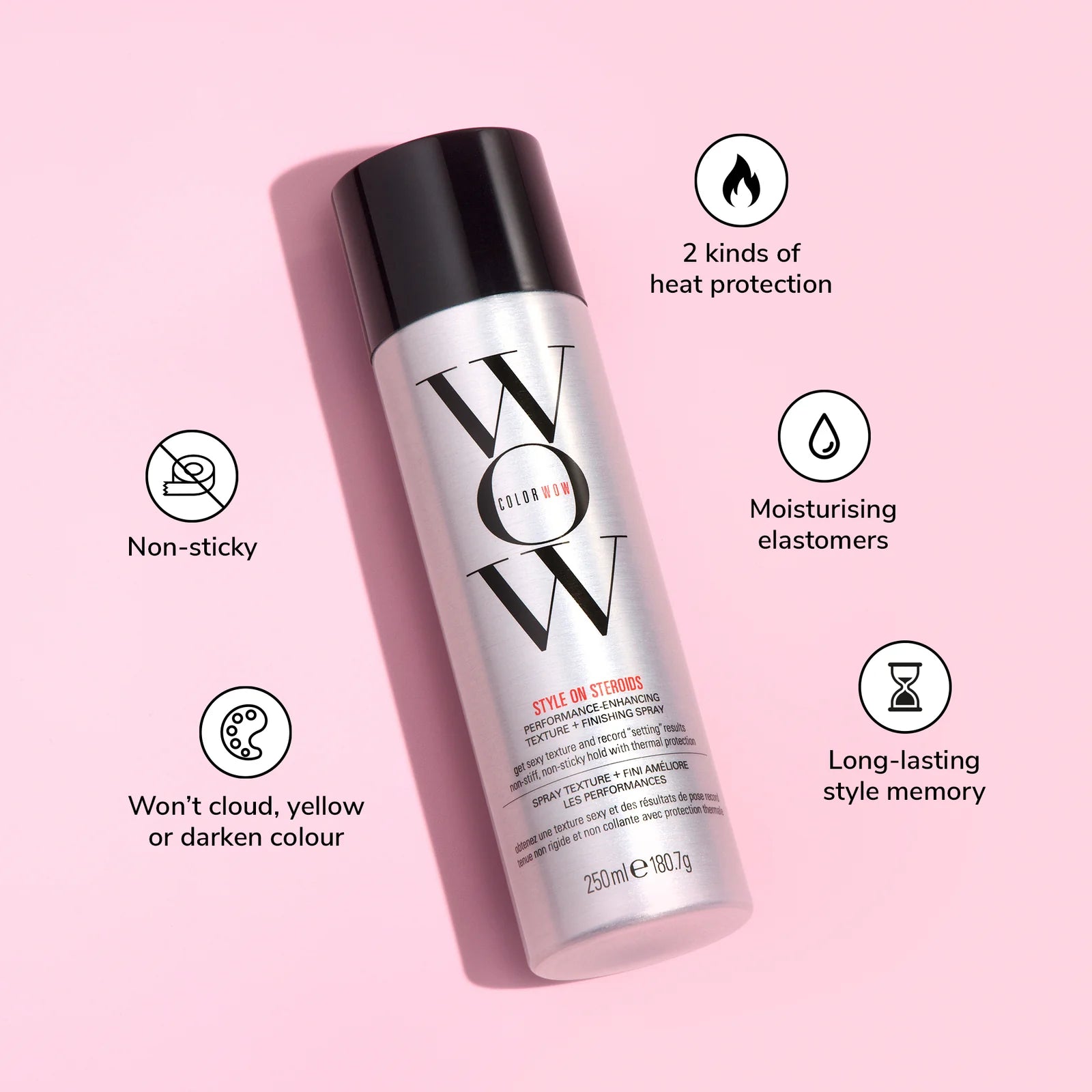 Boost Volume, Lock Out Frizz, and Hold Styles All Day.
