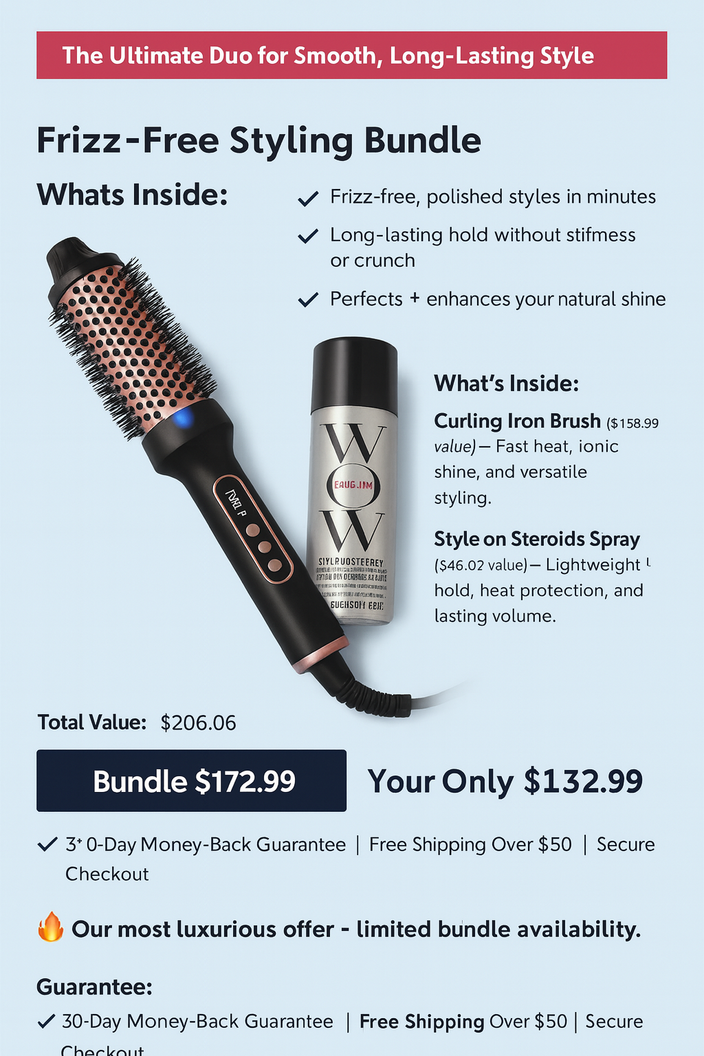 The Ultimate Duo for Smooth, Shiny, Frizz-Free Hair.